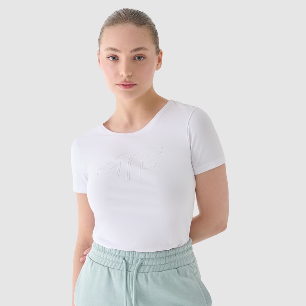 Women's 4F White Short Sleeve Tee